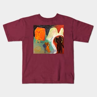 Meeting a Mountain Bear Kids T-Shirt